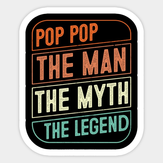 Pop Pop The Man The Myth The Legend Father's Day Gift Sticker by Sincu